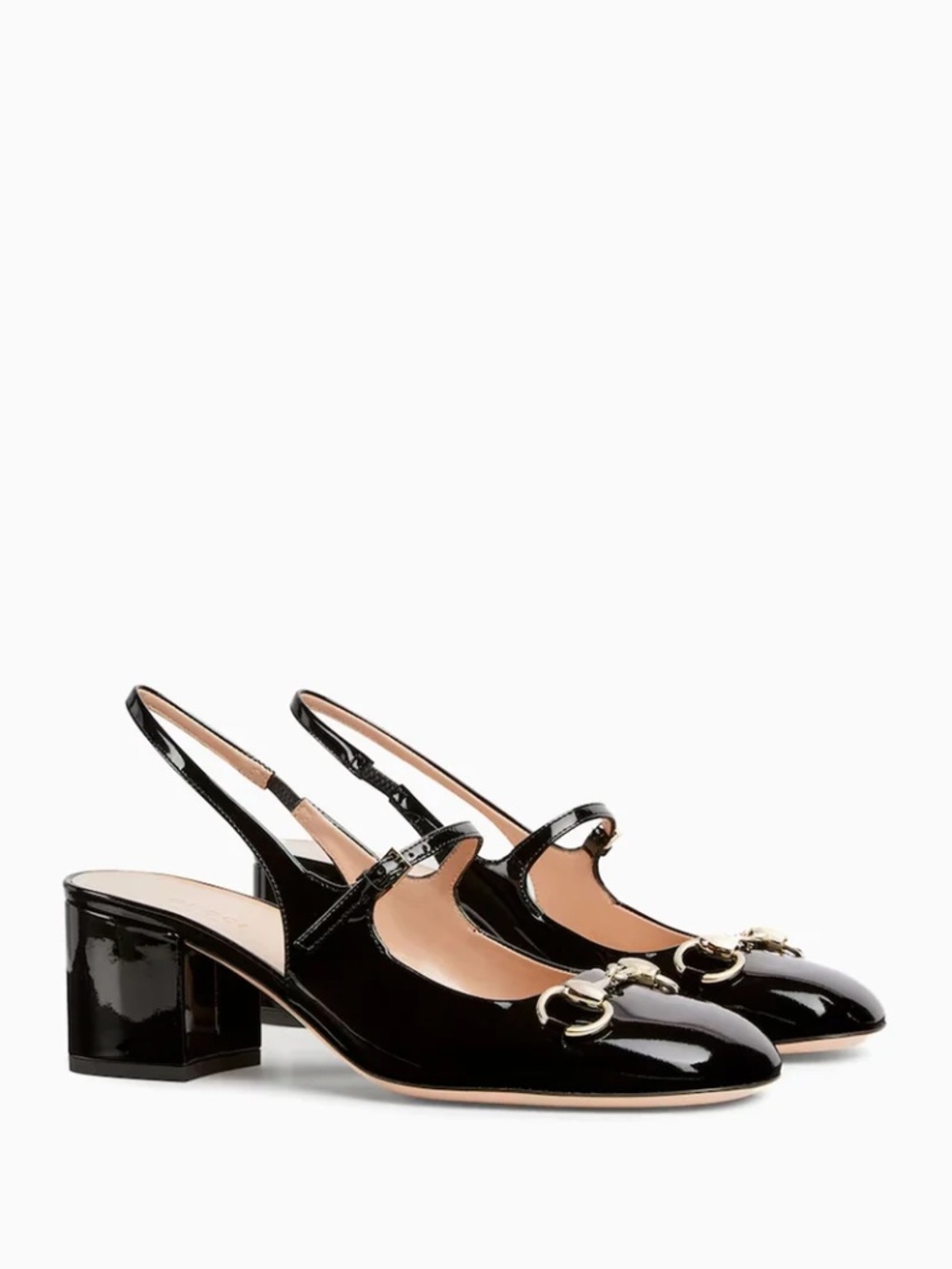 GUCCI Horsebit Mary Jane Pumps Black Patent Leather Size 7 (US) NIB 801893 BNC80
